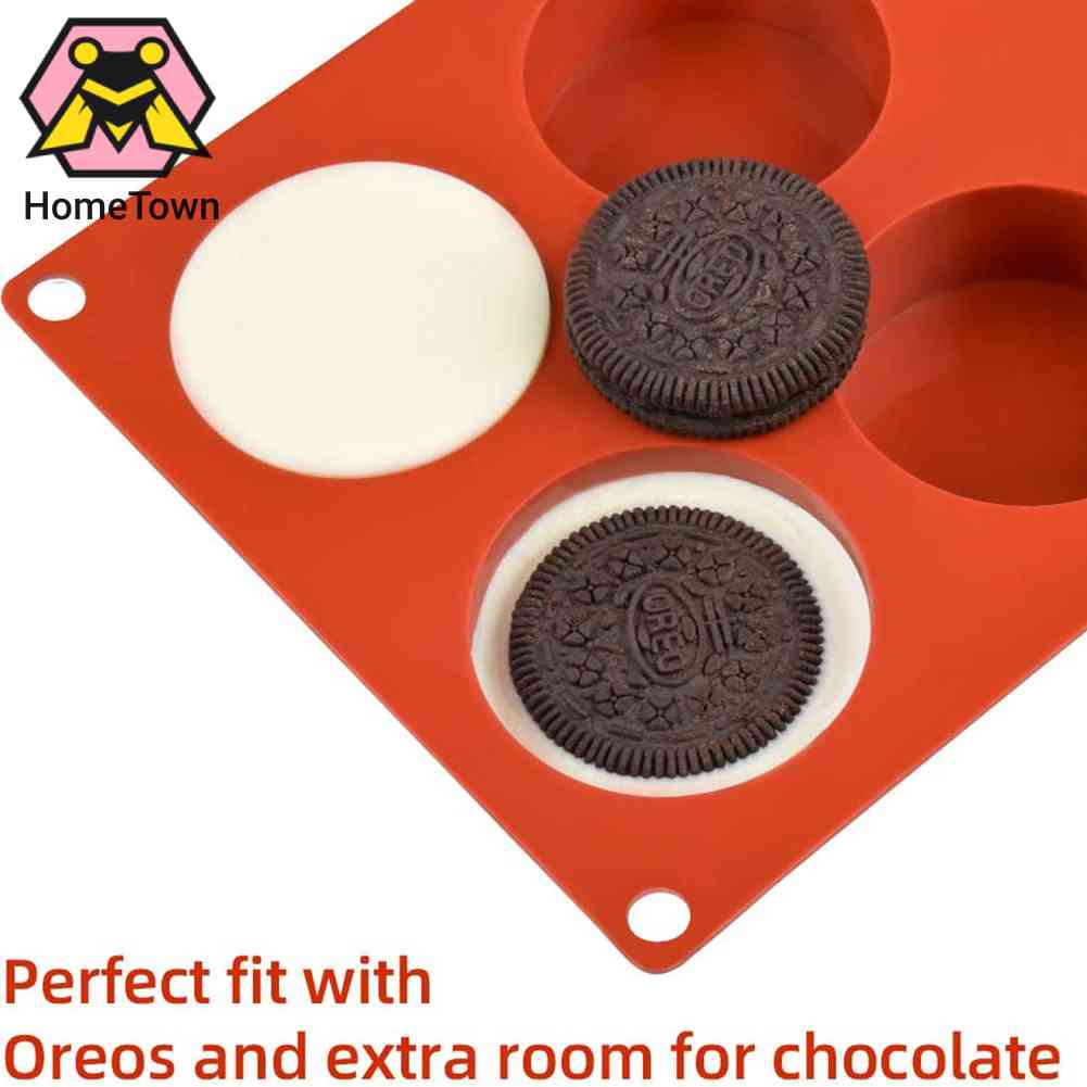 Khuôn Silicone Tròn 6 Ngăn Làm Bánh Mousse & Socola DIY