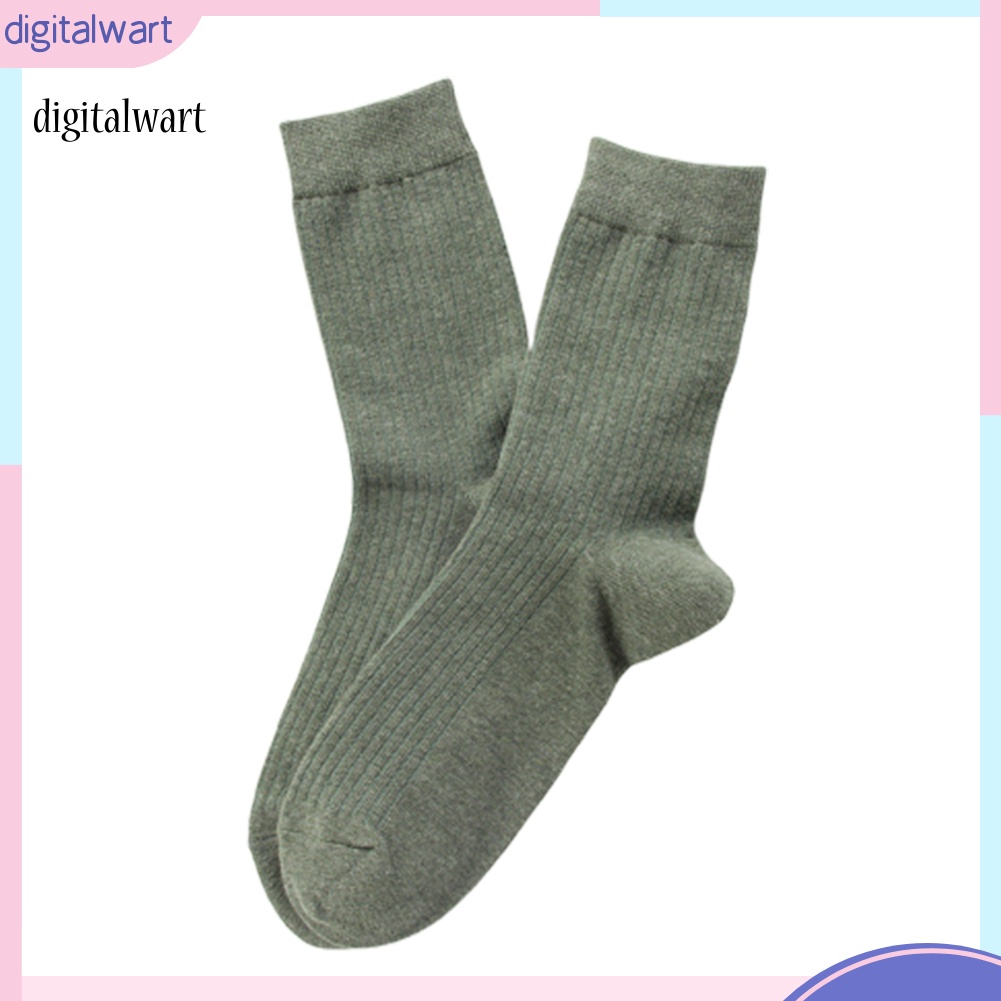 Kỹ Thuật Số| 1 Đôi Vớ Cotton Co Dãn Thoáng Khí Màu Sắc Đơn Giản Cho Nam