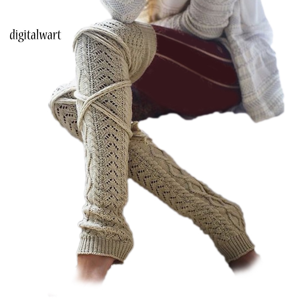 Kỹ Thuật Số| Vớ Len Dài Hở Ngón Giữ Ấm Chân Co Giãn Thời Trang Thu Đông Dành Cho Nữ