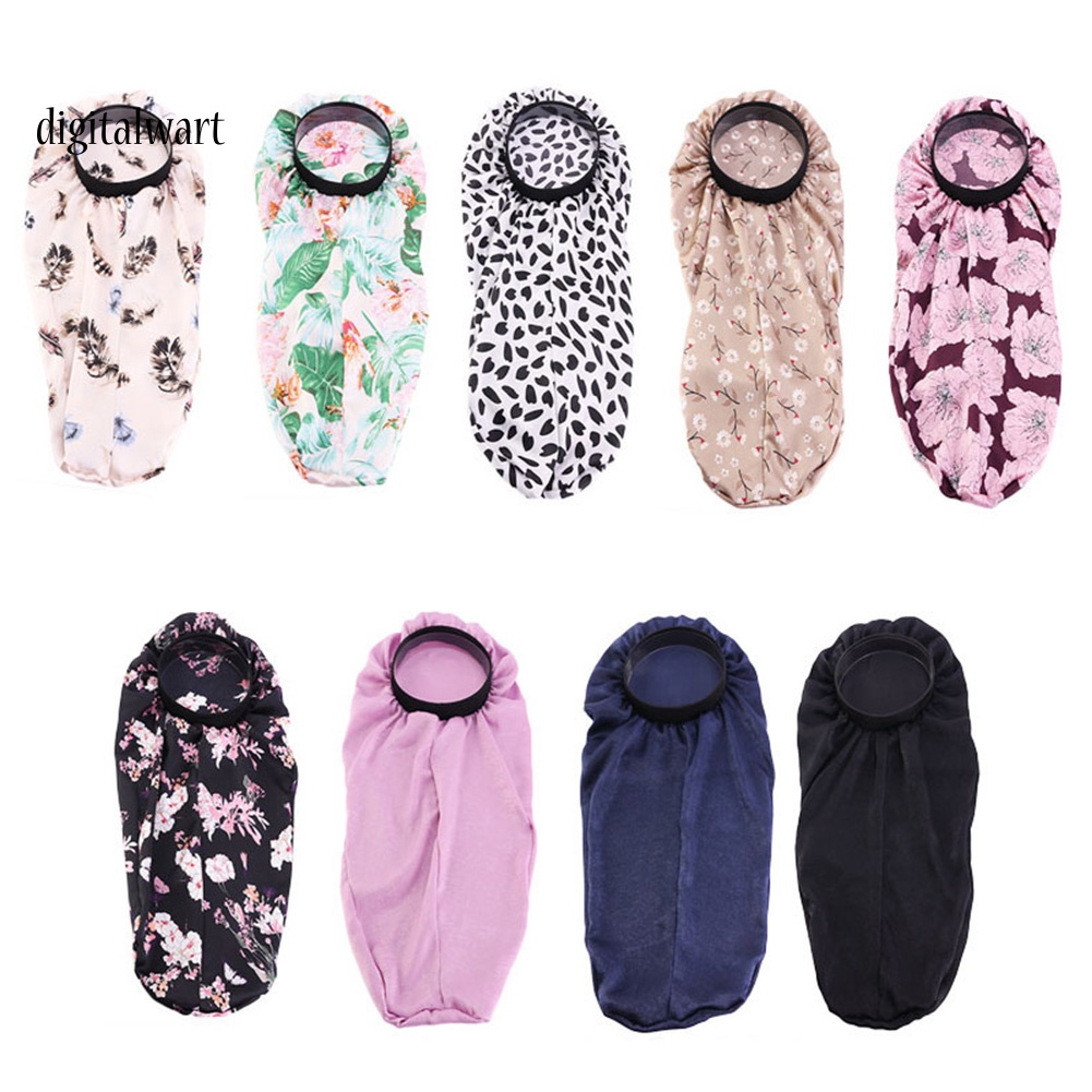 Kỹ Thuật Số| Mũ Trùm Đầu Co Giãn In Họa Tiết Hoa Kèm Khăn Choàng Cổ Không Vành Dùng Khi Ngủ