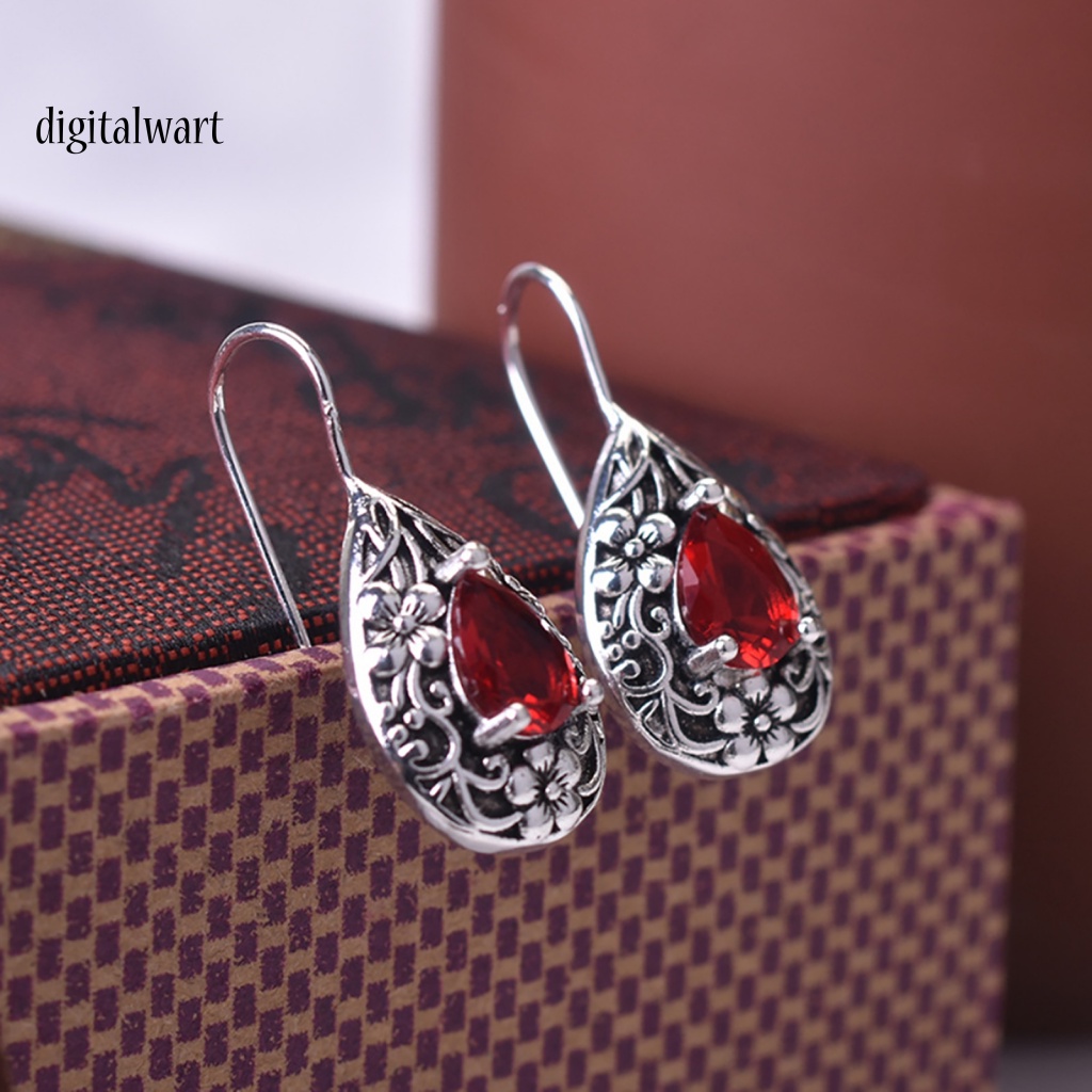 Kỹ Thuật Số| 1 Đôi Bông Tai Đính Đá Quý Nhân Tạo Dễ Vệ Sinh Dành Cho Nữ