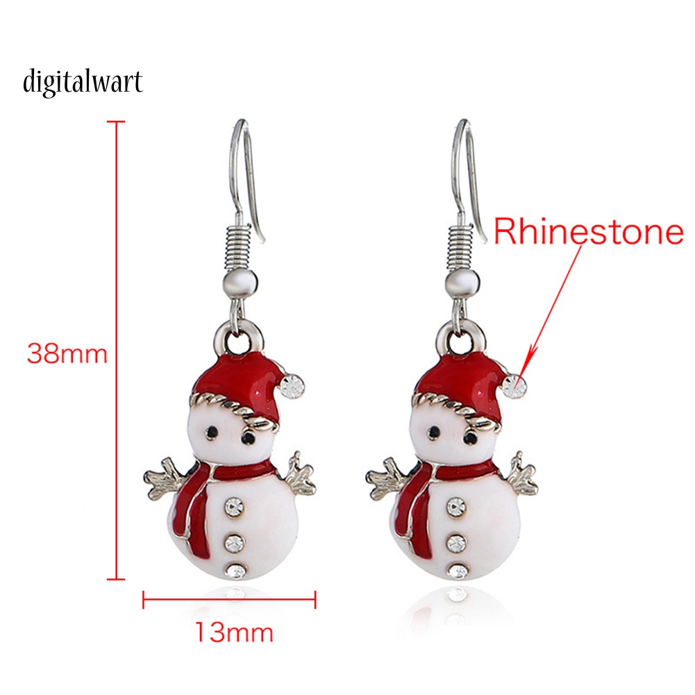 Kỹ Thuật Số| Bông Tai Dáng Dài Hình Người Tuyết Giáng Sinh Dễ Thương