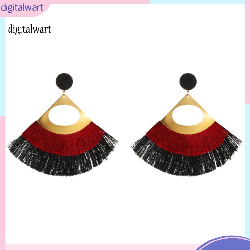 Kỹ Thuật Số| 1 Đôi Bông Tai Tua Rua Dáng Dài Phong Cách Bohemian Thời Trang Cho Nữ