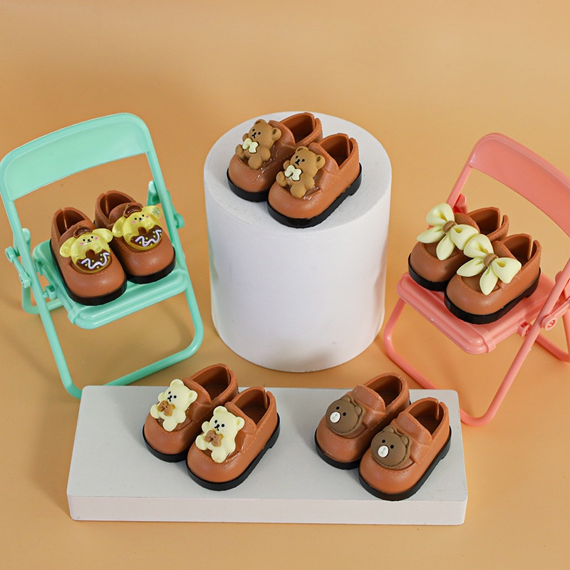 1 Đôi Giày Chất Liệu PVC Cho Búp Bê BJD30 CM  1 / 6