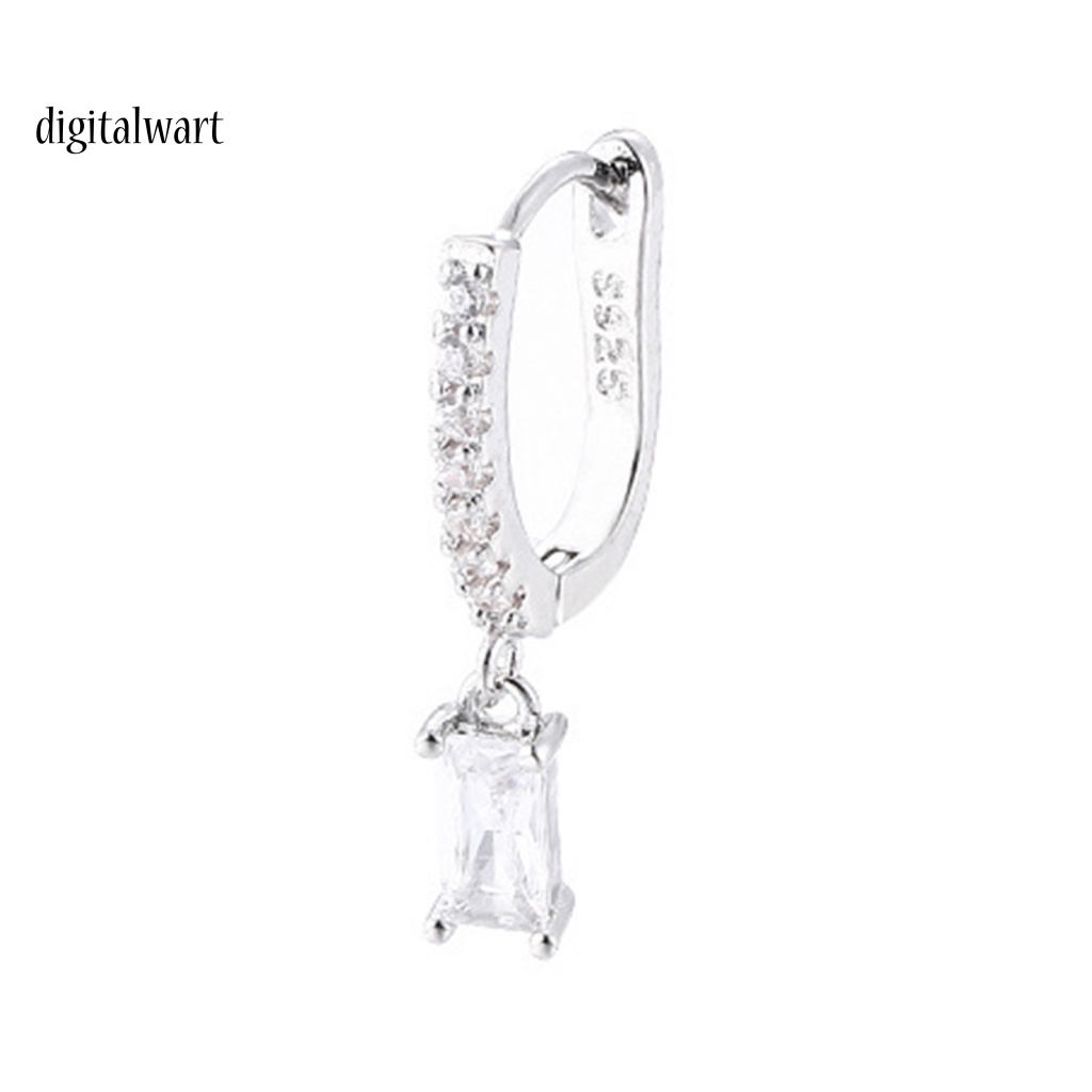 Kỹ Thuật Số| 1 Bông Tai Chữ U Đính Đá Zircon Thời Trang Dành Cho Nữ