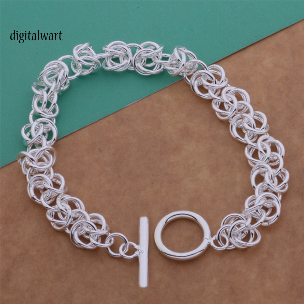 Kỹ Thuật Số| Vòng Tay Mạ Bạc Thiết Kế Tối Giản Cho Nữ