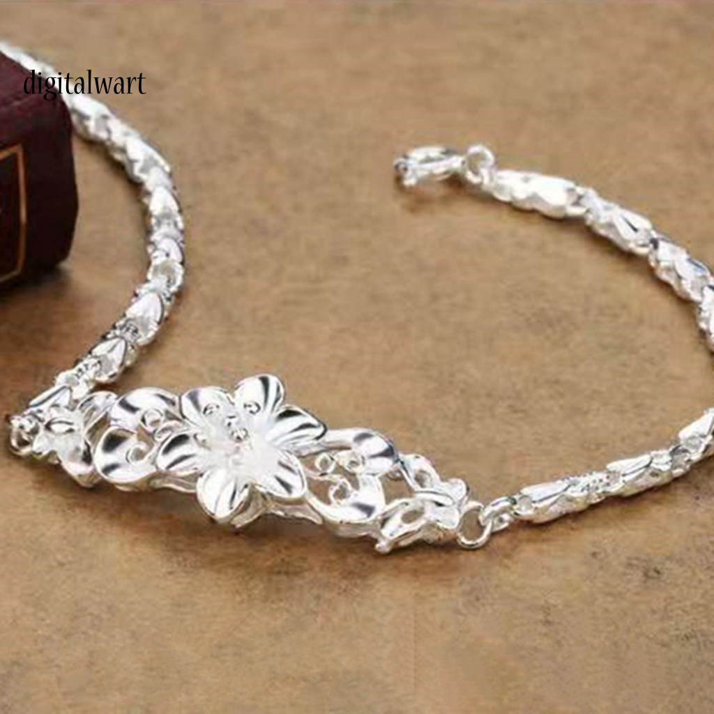 Kỹ Thuật Số| Vòng Đeo Tay Họa Tiết Hoa Thanh Lịch Dễ Phối Đồ Thời Trang Cho Nữ