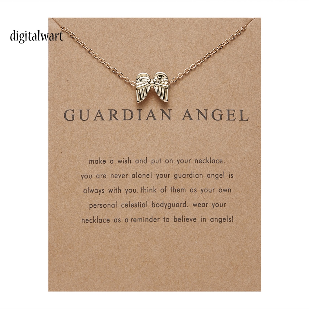 Kỹ Thuật Số| Dây Chuyền Hợp Kim Mặt Thẻ Hình Đôi Cánh Sáng Tạo Cho Nữ