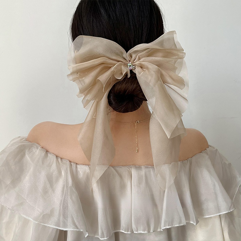 Kẹp Tóc Nơ Vải Organza Hàn Quốc Cho Nữ