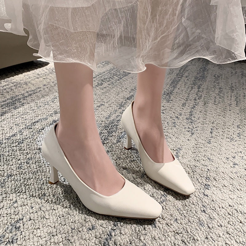 Giày Cao Gót Da Mũi Nhọn Thời Trang Công Sở Thanh Lịch Cho Nữ