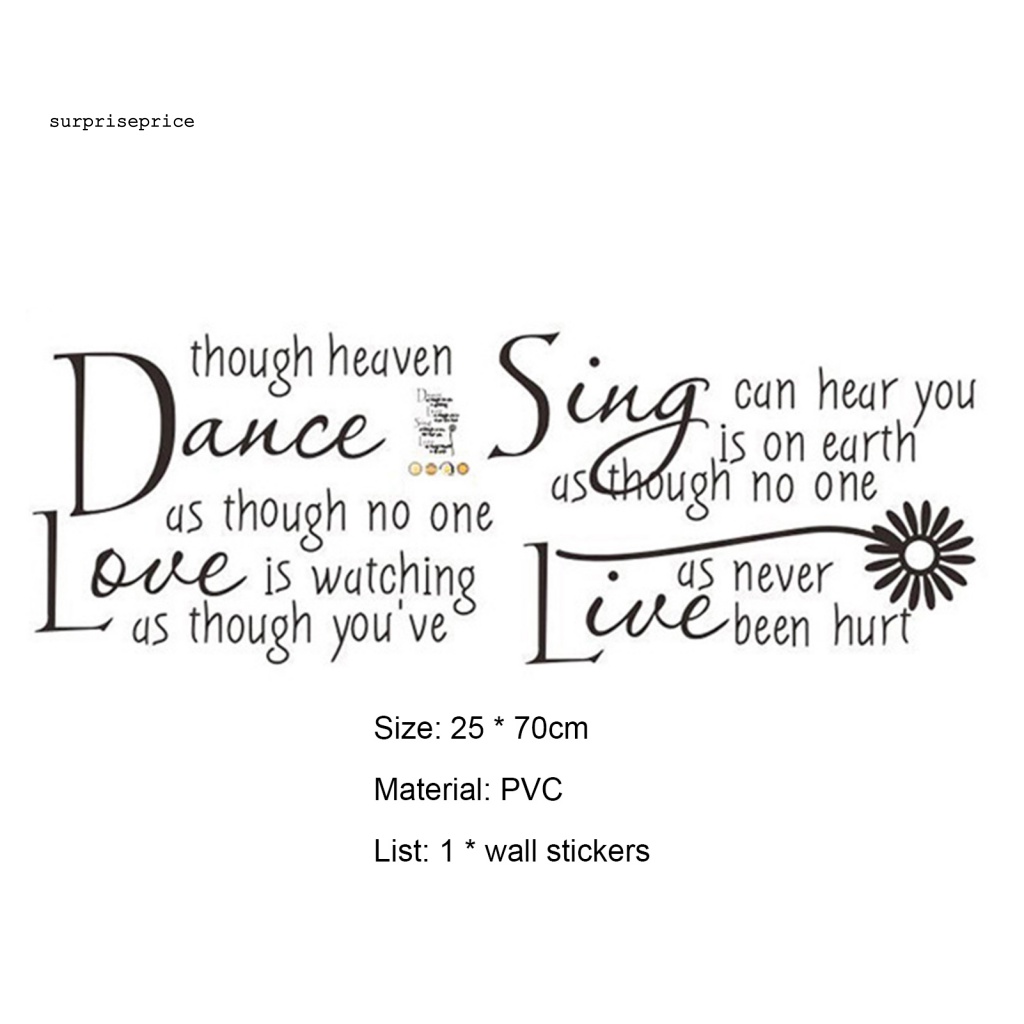 Decal dán tường Bằng PVC Chống Biến Dạng Chữ Tiếng Anh Cho Dorm