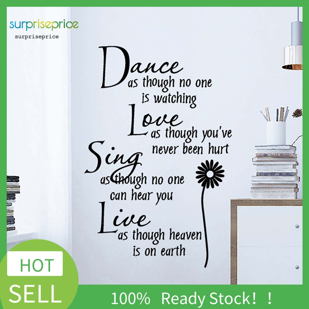 Decal dán tường Bằng PVC Chống Biến Dạng Chữ Tiếng Anh Cho Dorm