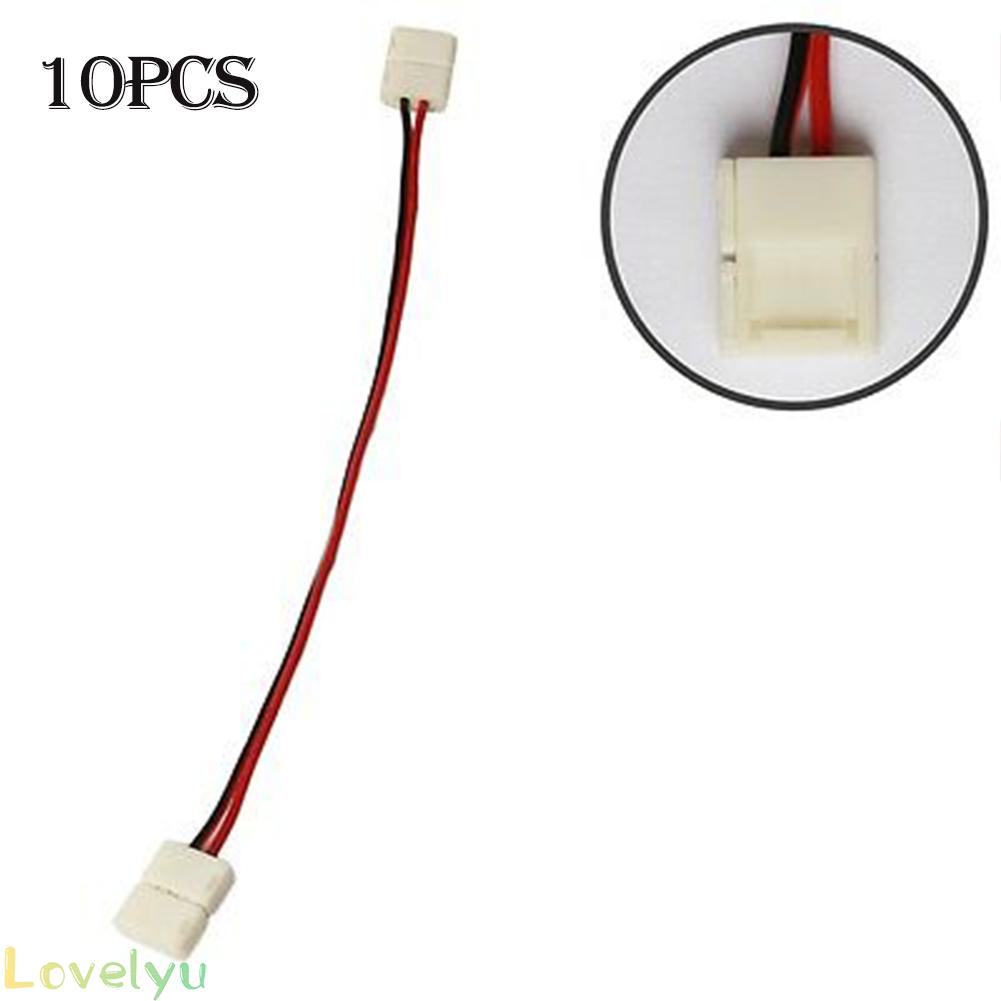 ⭐2023 ⭐10pcs LED Strip Connector 2 Pin Adapter Clip Extension Wire Cable 3528 Parts