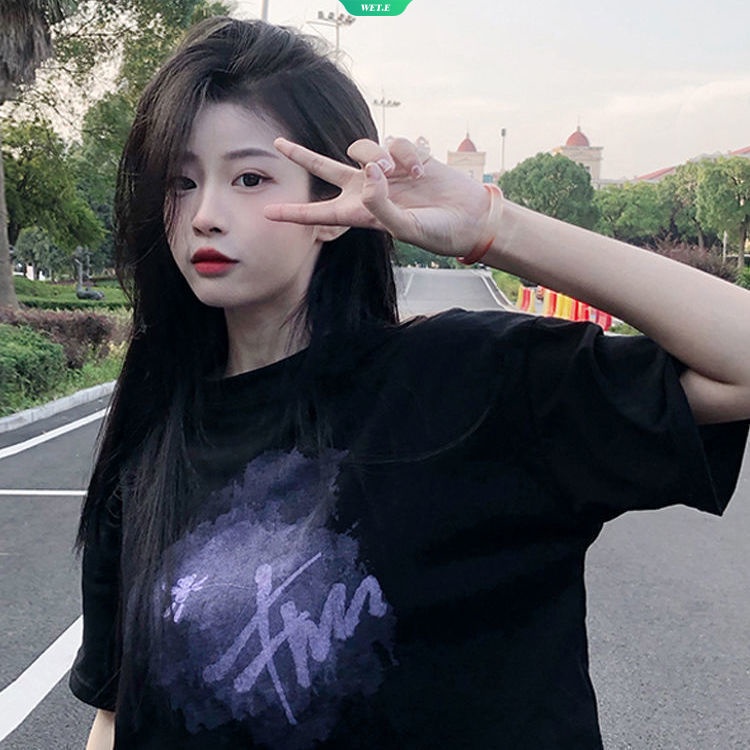 Áo Thun Tay Ngắn Dáng Rộng Thời Trang Mùa Hè Hàn Quốc 2023 Cho Nữ