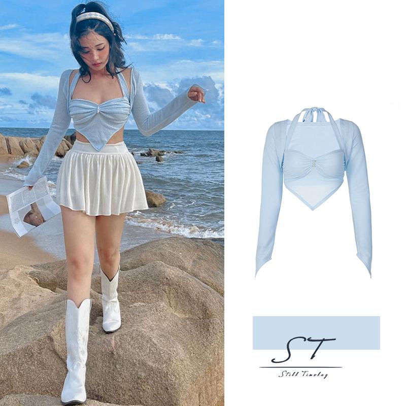 Áo Croptop Sát Nách Màu Sắc Trơn Cổ Khoét Sâu Gợi Cảm CY03