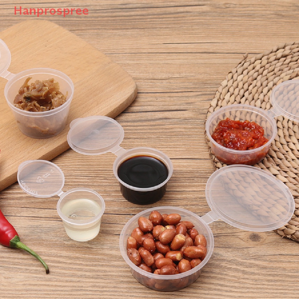 Bộ 50 Cốc Nhựa Đựng Nước Sốt 25ML Có Nắp Đậy Tiện Dụng