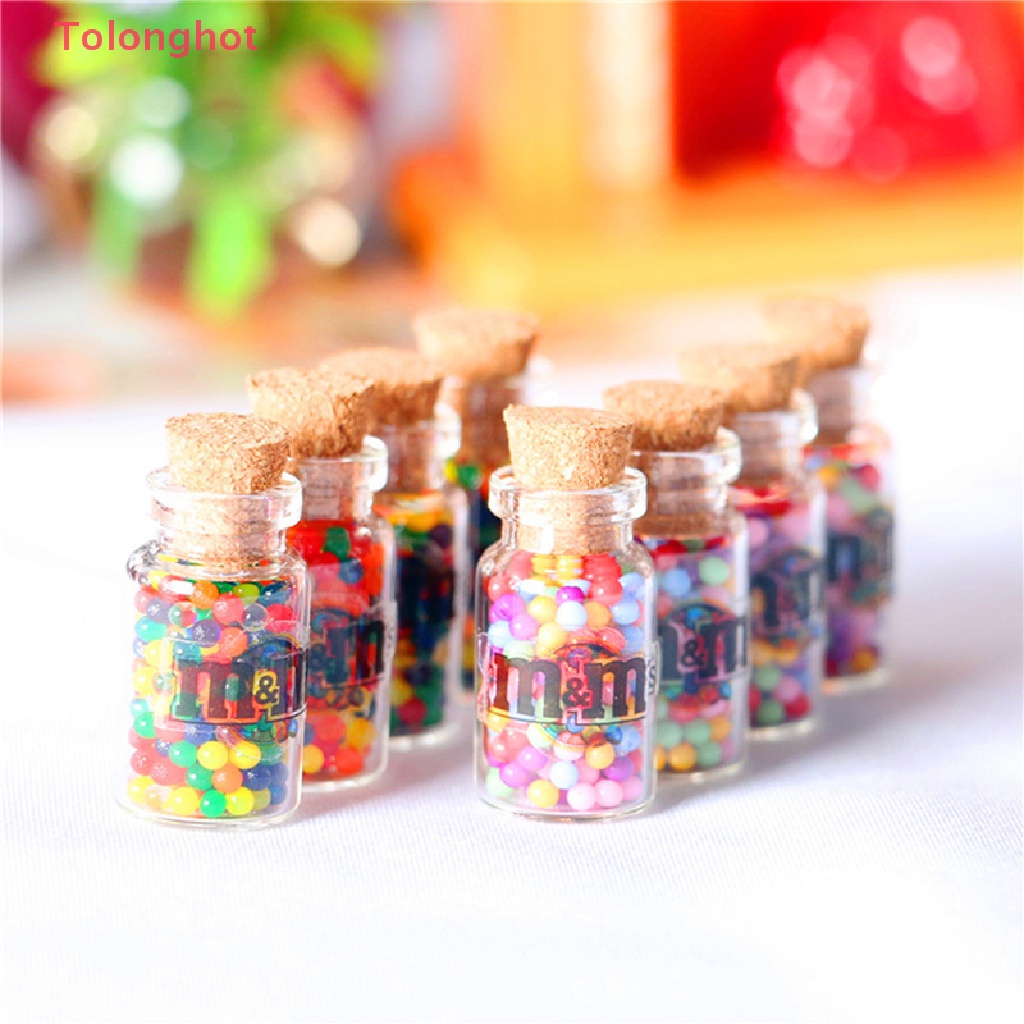 Bộ 3 Mô Hình Chai Kẹo Mini Dùng Trang Trí Nhà Búp Bê