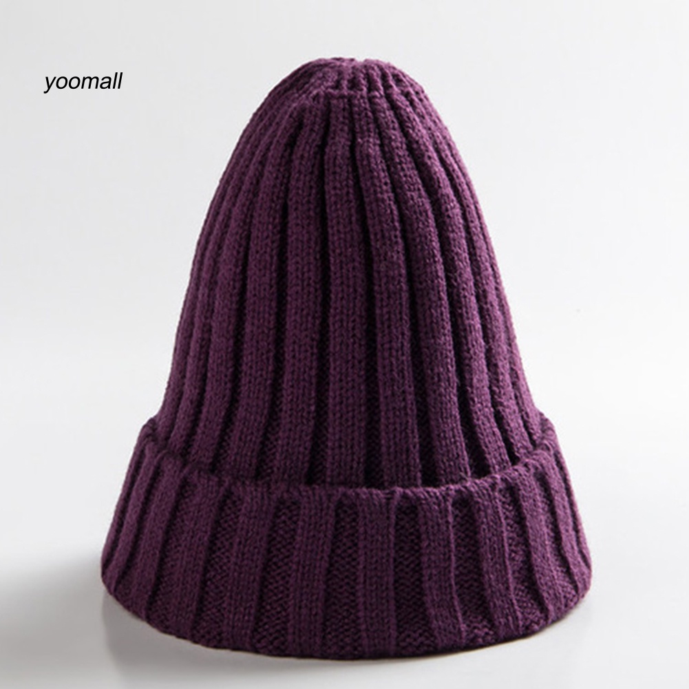 Mũ Beanie Dệt Kim Màu Trơn Mềm Mại Phong Cách Hiphop
