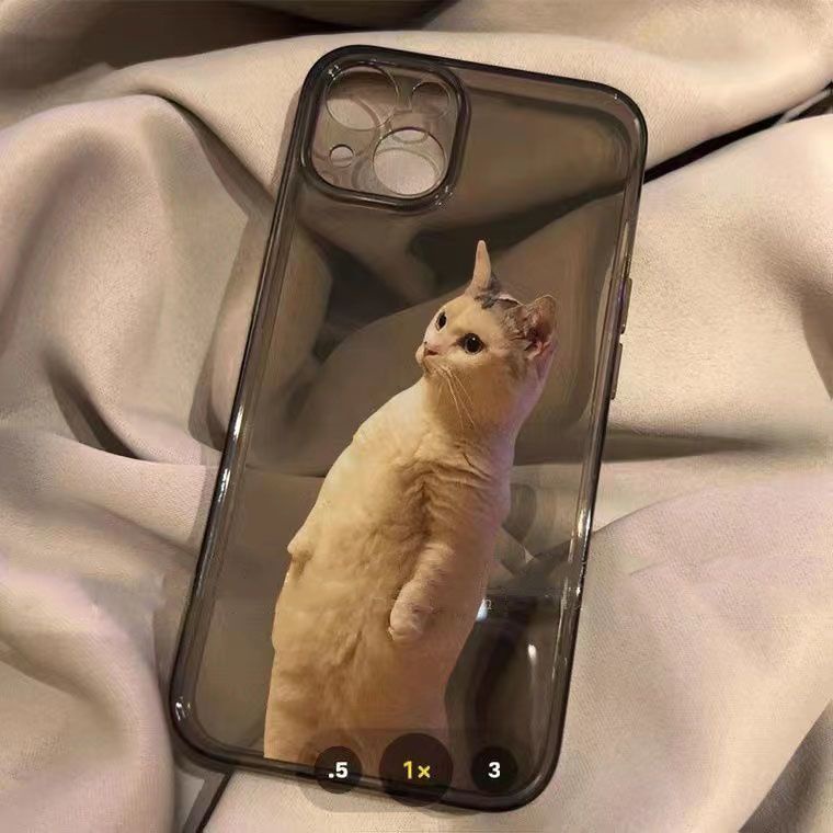 ✅Ốp Điện Thoại Silicon Trong Suốt Chống Sốc Hình Mèo Cho iPhone12promax 8p1413 11 / xs