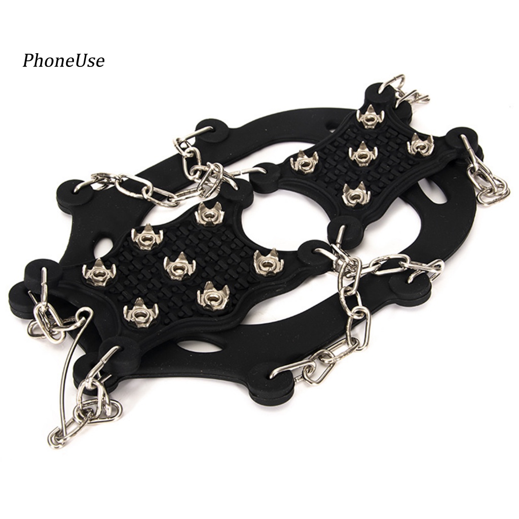 1 Cặp Đệm Đá 12 Răng Bằng Silicon Và PU Co Giãn Chống Trượt Tiện Dụng Khi Đi Bộ Đường Dài