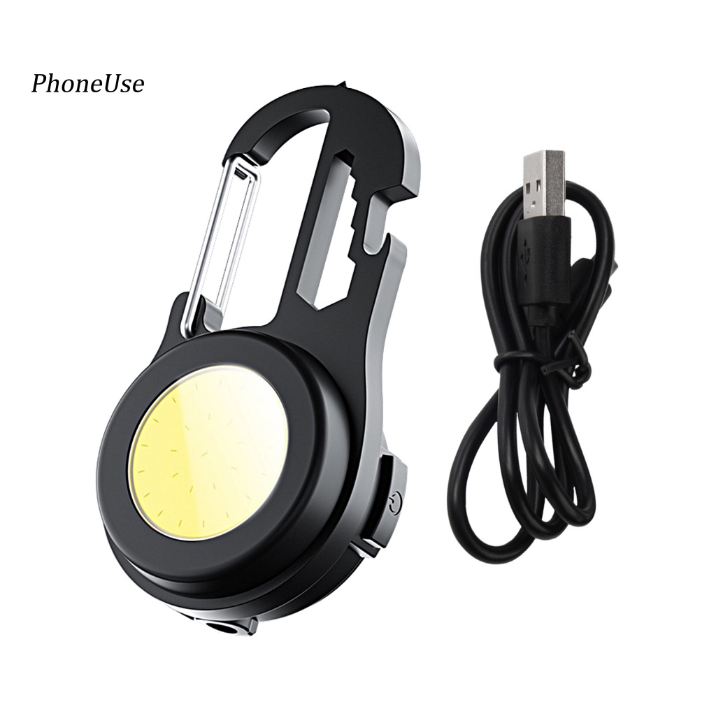 Pu 1 Bộ Đèn Pin Mini 4 Chế Độ Kèm Móc Khóa Và Cáp Sạc USB Tiện Dụng