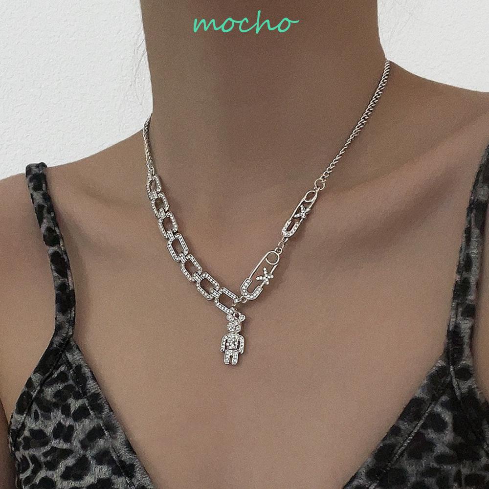 Dây Chuyền Hợp Kim Lấp Lánh Phong Cách Hip hop Thời Trang Cho Nữ|Dây Xích Nối Cuba Chuyên Dụng Chất Lượng Cao