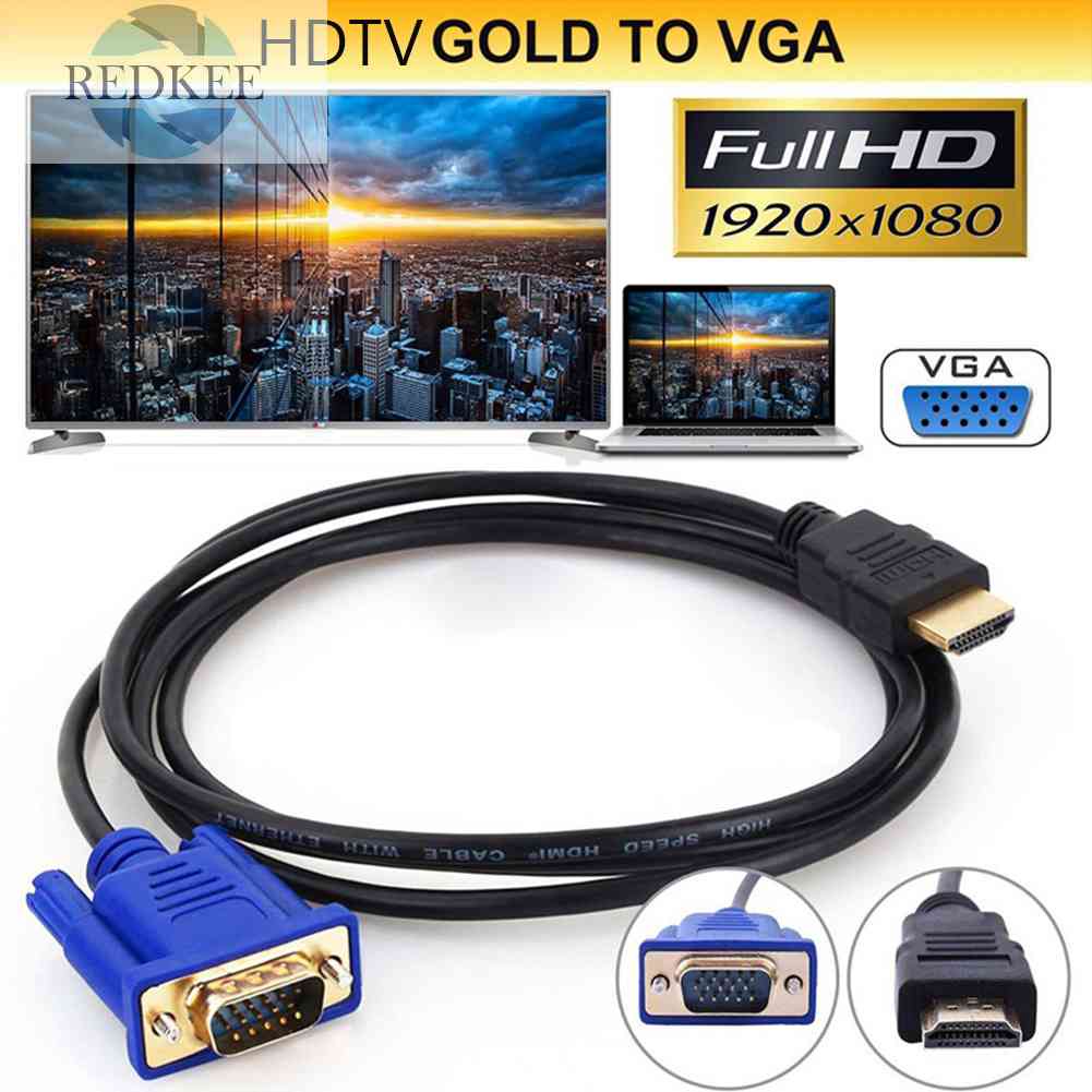 Cáp ChuyểN 1.8m HDMI Sang VGA 1080P Cho MáY ChiếU / HDTV