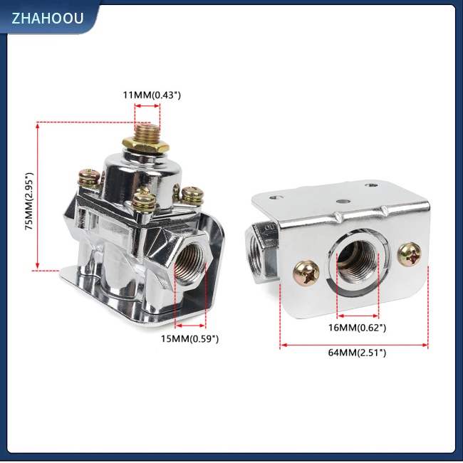 ☃Phụ Kiện Trang Trí Nhà Cửa Độc Đáo Sáng Tạo☃ Van Điều Chỉnh Áp Suất Nhiên Liệu Đầu Ra 3 / 8 &quot;Npt Cho Xe Hơi