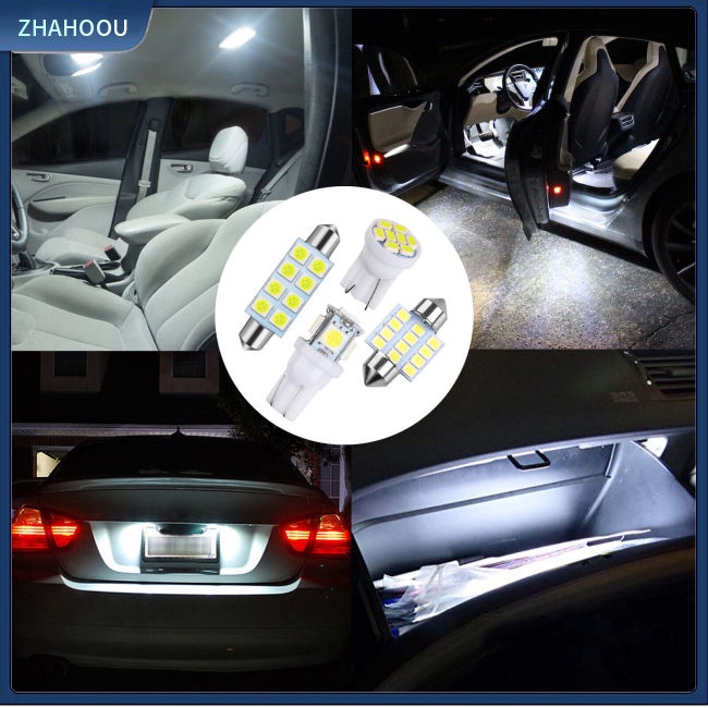 ☃Phụ Kiện Trang Trí Nhà Cửa Độc Đáo Sáng Tạo☃ Bộ 28 Đèn Led T10 31mm 42mm 6000k Cho Xe Hơi