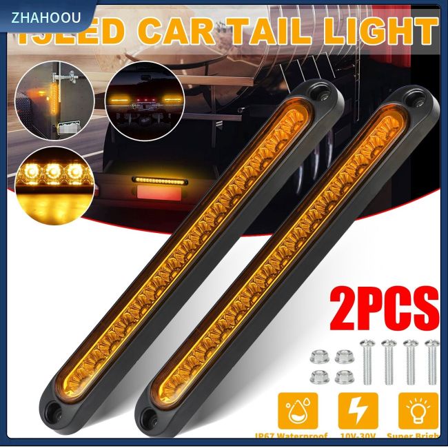 ☃Phụ Kiện Trang Trí Nhà Cửa Độc Đáo Sáng Tạo☃ Set 2 Thanh Đèn 15led 12V 24V Siêu Sáng Gắn Đuôi Xe Hơi / Xe Tải