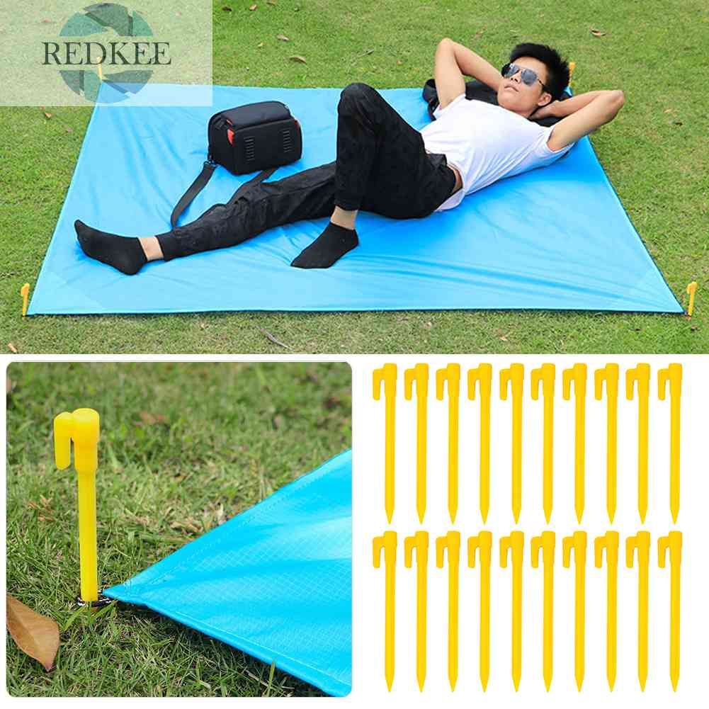 Bộ 20 Cọc Cố Định Lều Cắm Trại Chống Gió Tiện Lợi