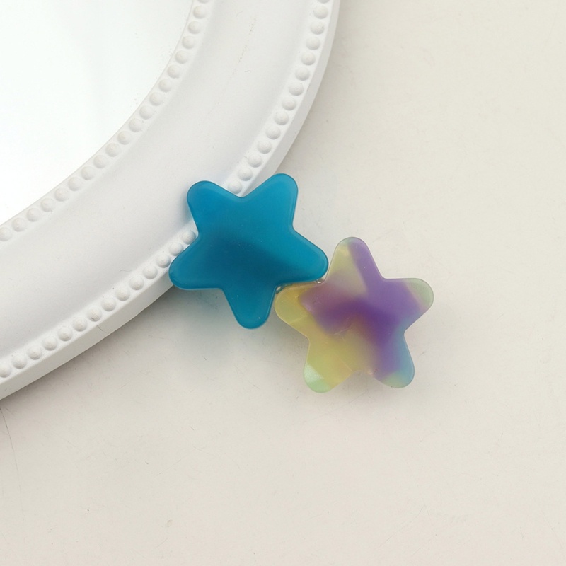 Kẹp Tóc Hình Ngôi Sao Năm Cánh Bằng Kim Loại Y2K Nhiều Màu Sắc