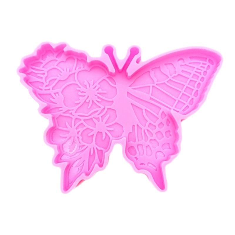 Khuôn Silicone Làm Đế Lót Ly Hình Bươm Bướm DIY