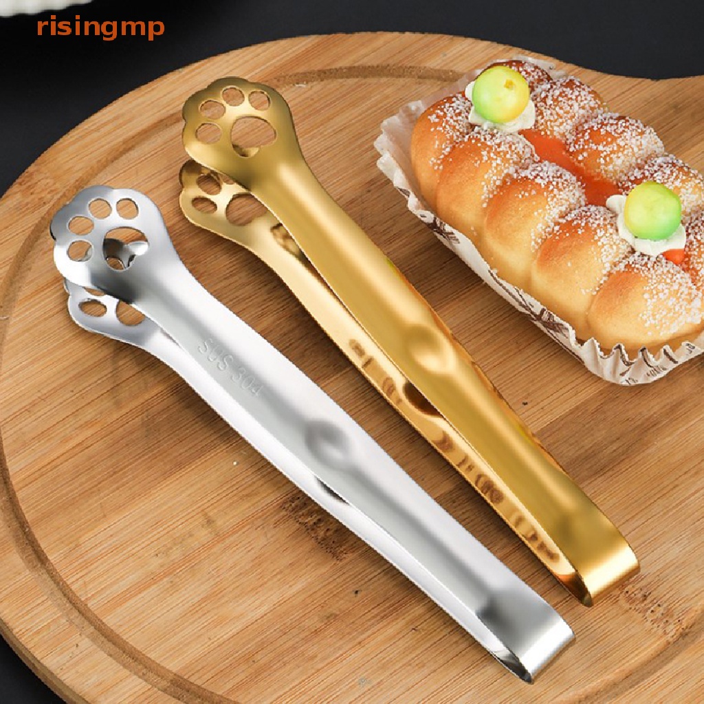 1 Kẹp Gắp Đá / Kẹp Thức Ăn Bằng Thép Không Gỉ Tiện Dụng Cho Nhà Bếp