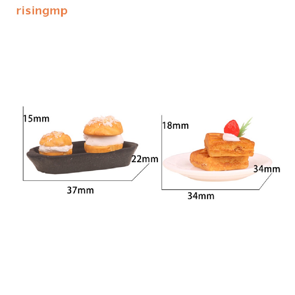 1 Bộ Mô Hình Bánh Waffle Và Thức Ăn Mini Cho Nhà Búp Bê