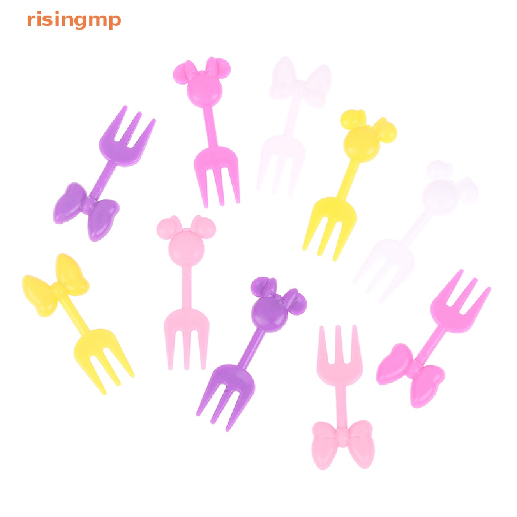 Set 10 Nĩa Ăn Trái Cây Hình Động Vật Mini Trang Trí Cho Bé