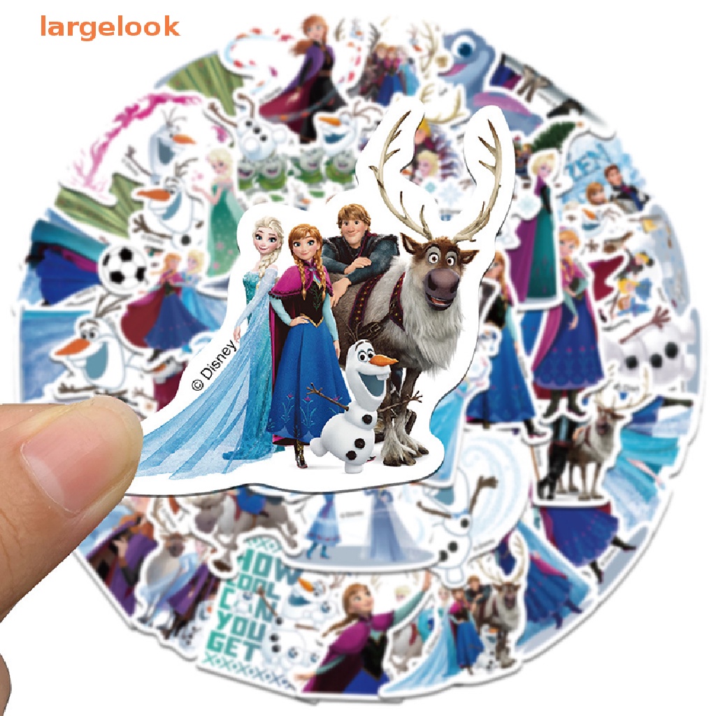 Bộ 50 Miếng Dán Hình Công Chúa Anna Elsa Hoạt Hình Frozen Cho Bé
