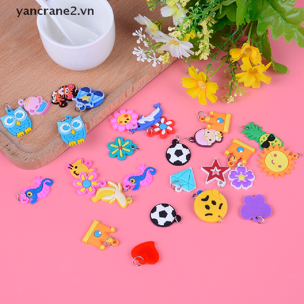 Bộ 30 Hạt Xâu Chuỗi Hình Hoa Hoạt Hình Nhiều Màu diy {YAN2} 30 Cái diy Dây Điện {yancrane2.vn}} {yancrane2.vn}