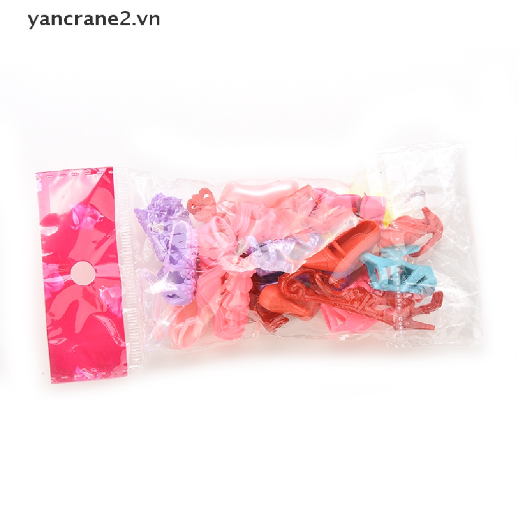 {YAN2} 12 Đôi Giày Nhiều Màu Sắc Dễ Thương Dành Cho Búp Bê Barbie {yancrane2.vn}