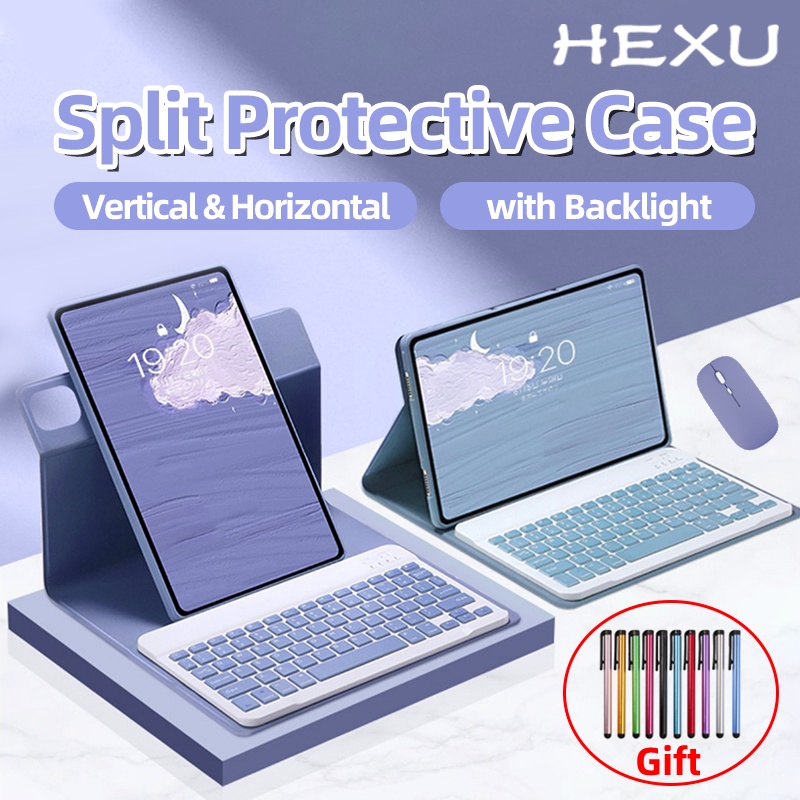 Phụ Kiện Chuyên Dụng Cho Xe Hơi HEXU 3600 360° Ốp Máy Tính Bảng Có Bàn Phím Và Chuột Xoay Cho IPad Pro 11 10th Gen Air 3 / 4 / 5 10.9 7th 8th 9th Gen 10.2 10.5 Inch