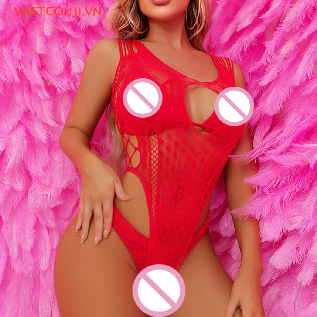 Đầm Lưới Màu Trơn Họa Tiết Chấm Bi Gợi Cảm Cho Nữ