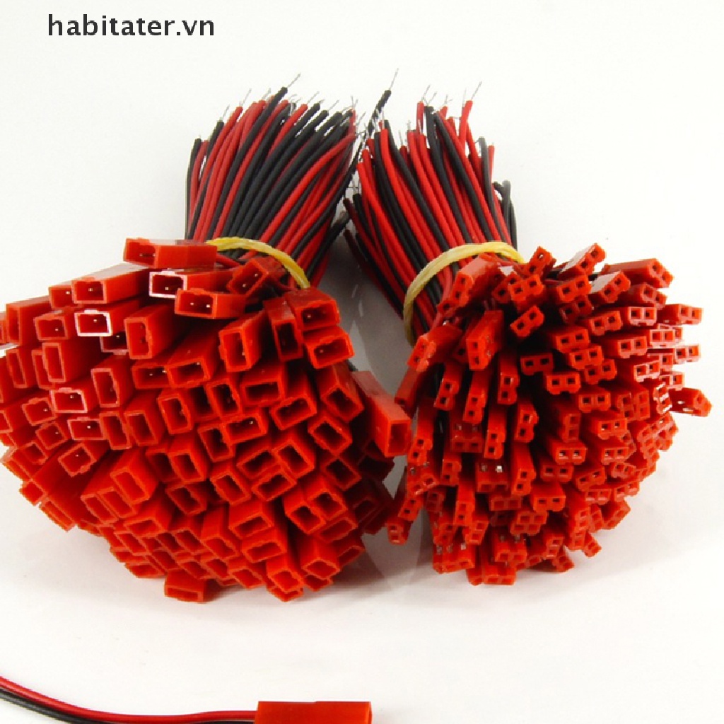 Set 10 Bộ Ổ Cắm Và 10 Cặp Phích Cắm 100MM 26AWG 2 Pin Chuyên Dụng Cho RC Lipo / Xe Hơi / Tàu Thuyền