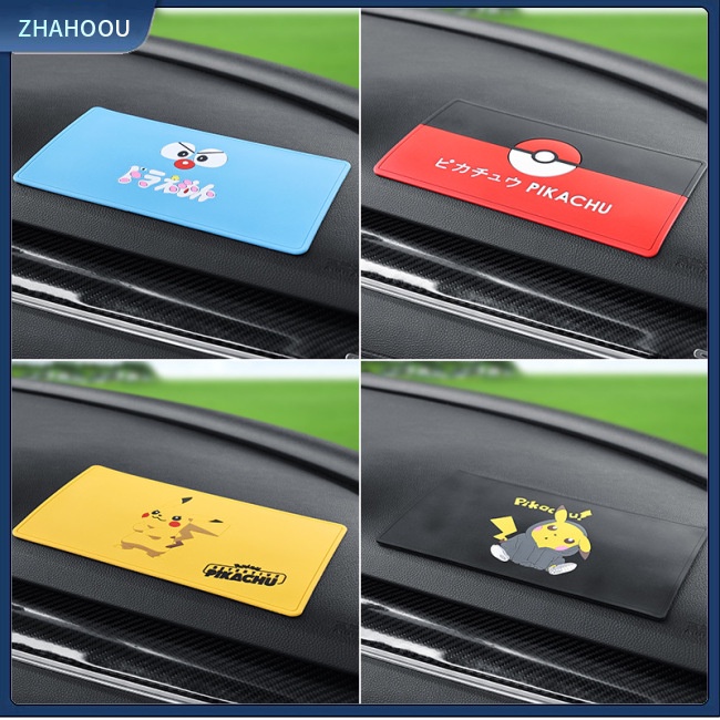 ☃Nhà Cửa☃ Thảm Cao Su Chống Trượt Họa Tiết Hoạt Hình Trang Trí Bảng Điều Khiển Xe Hơi