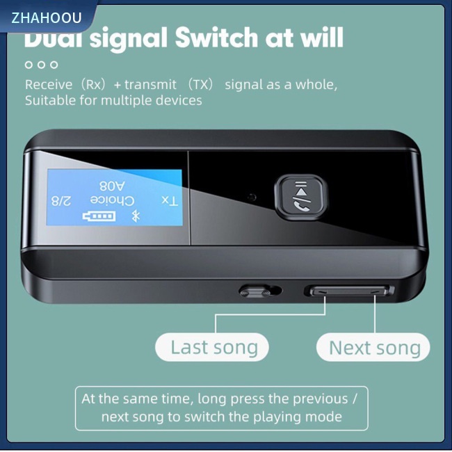 ☃Phụ Kiện Trang Trí Nhà Cửa Độc Đáo Sáng Tạo☃ Bộ Thu Phát Bluetooth 5.0 C29 Màn Hình Led 2 Trong 1 Cho Xe Hơi