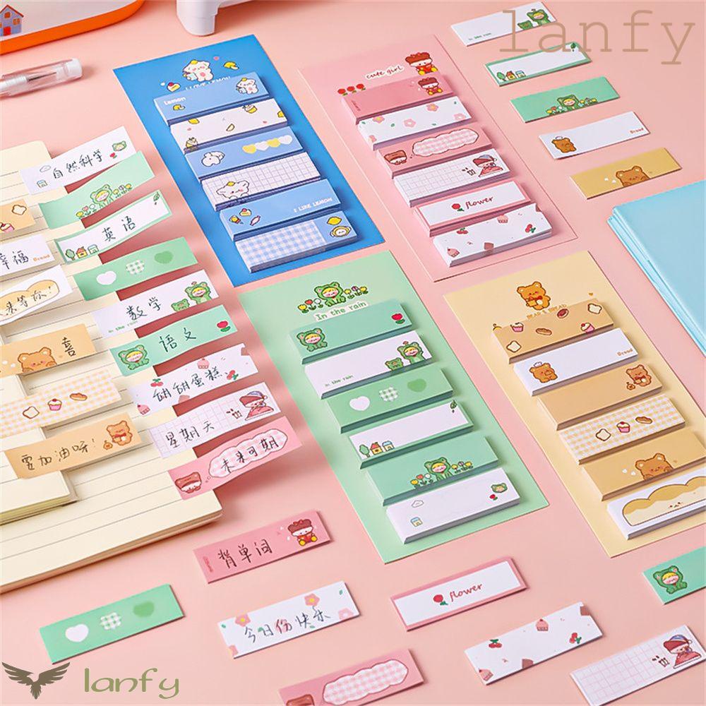 Set 120 giấy ghi chú tự dính họa tiết động vật hoạt hình dễ thương xinh xắn