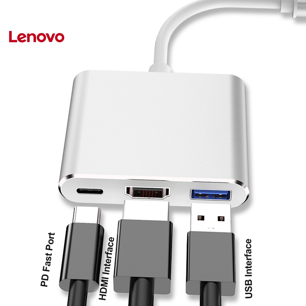 Cáp Chuyển Đổi 3 Trong 1 Từ Đầu Cắm Type-C Sang Cổng Cắm HDMI USB 3.0