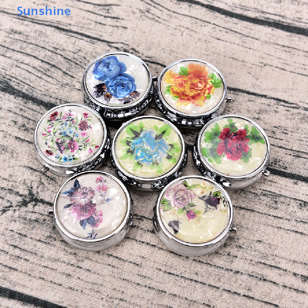 Hộp Đựng Thuốc / Đồ Trang Điểm Bằng Kim Loại Có Thể Gấp Gọn Tiện Lợi