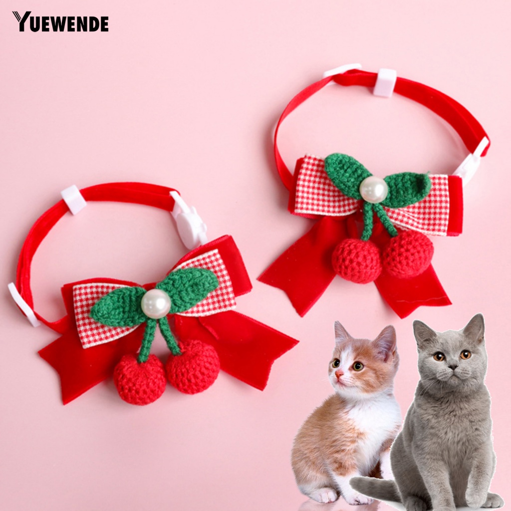 Vòng Cổ Đan Len Đính Nơ Thoải Mái Cho Thú Cưng