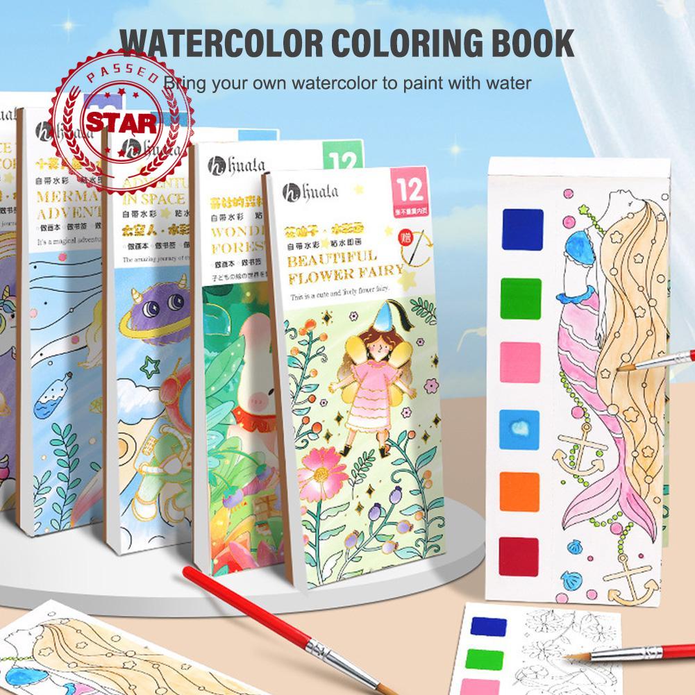 Sách Tô Màu Nước Z0T2 Bằng Giấy Ghi Chú Cho Bé