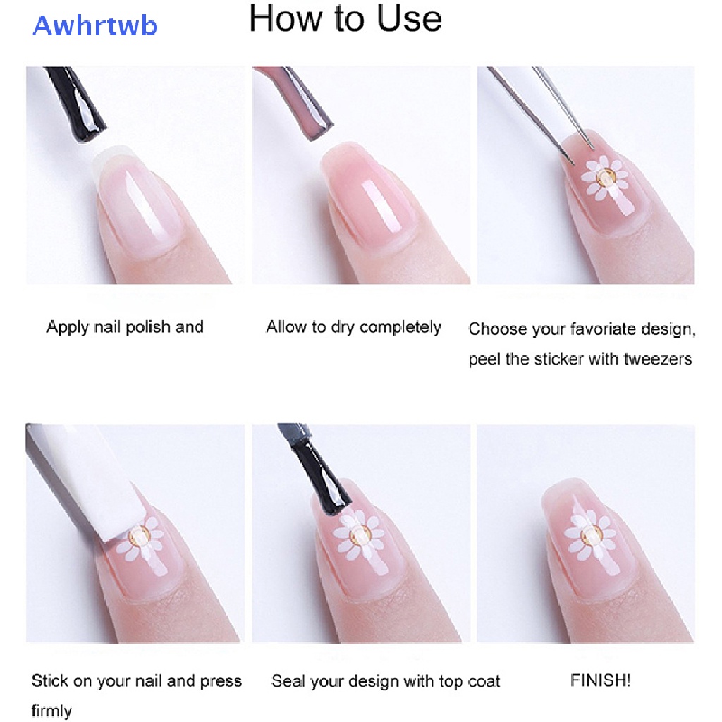 Miếng Dán Trang Trí Móng Tay Họa Tiết Hoa Hướng Dương Xinh Xắn Mới